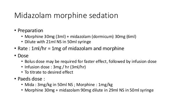 morphine midazolam syringe